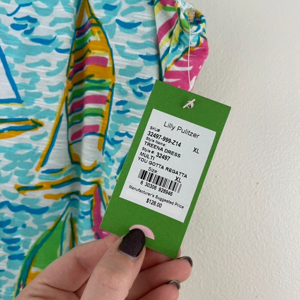 Lilly Pulitzer Treena Maxi Dress in You Gotta Regatta Multi Size XL - Picture 4 of 6